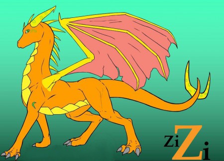 Acy dračica nakreslená -neznámi dátum- (navrhla a  nakreslila Zizi Chaos)